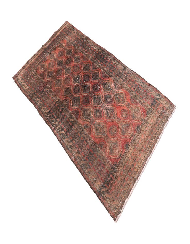 Detail image of  3' x 5' 7  Hand Knotted Ultra Vintage Persian Wool Rug