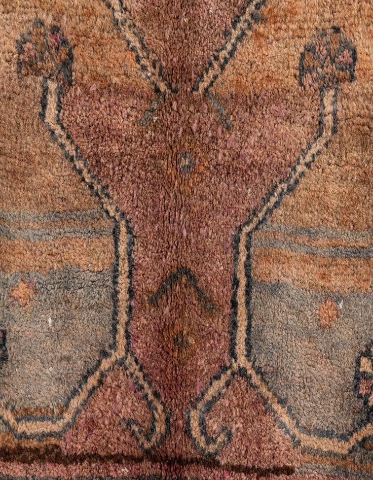 Detail image of  4' 9 x 5' 10  Hand Knotted Ultra Vintage Persian Wool Rug