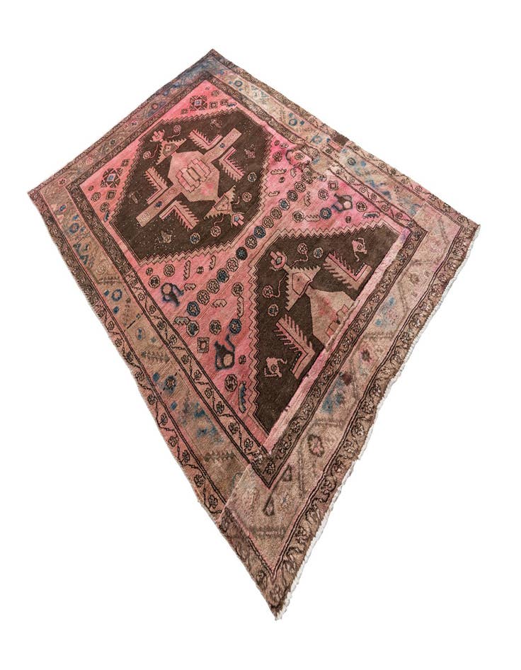 Detail image of  5' 2 x 7' 4  Hand Knotted Ultra Vintage Persian Wool Rug