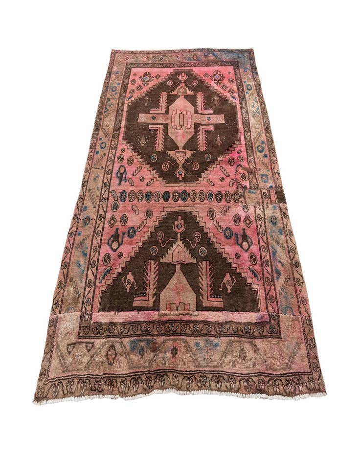 Detail image of  5' 2 x 7' 4  Hand Knotted Ultra Vintage Persian Wool Rug