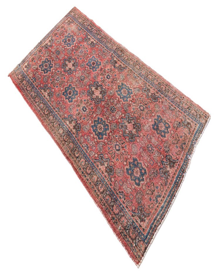 Detail image of  2' 10 x 5' 5  Hand Knotted Ultra Vintage Persian Wool Rug