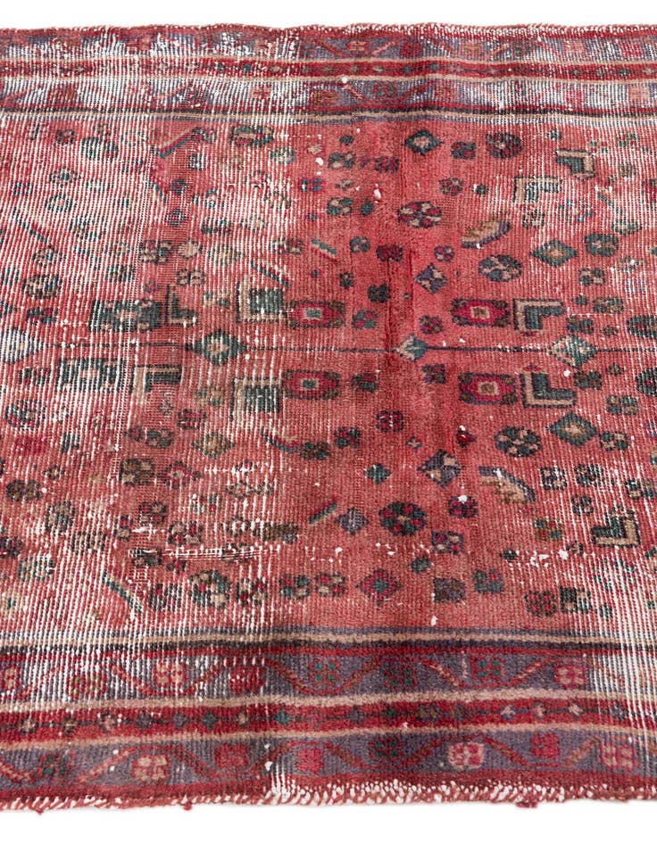 Detail image of  3' 3 x 6' 4  Hand Knotted Ultra Vintage Persian Wool Rug