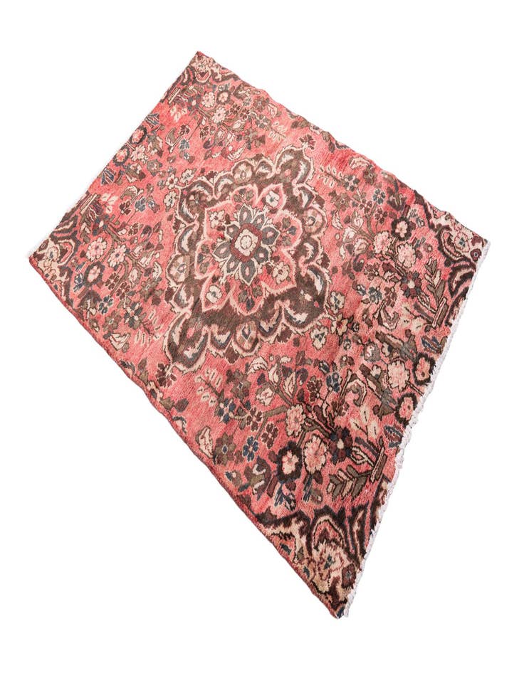 Detail image of  3' 4 x 4' 9  Hand Knotted Ultra Vintage Persian Wool Rug