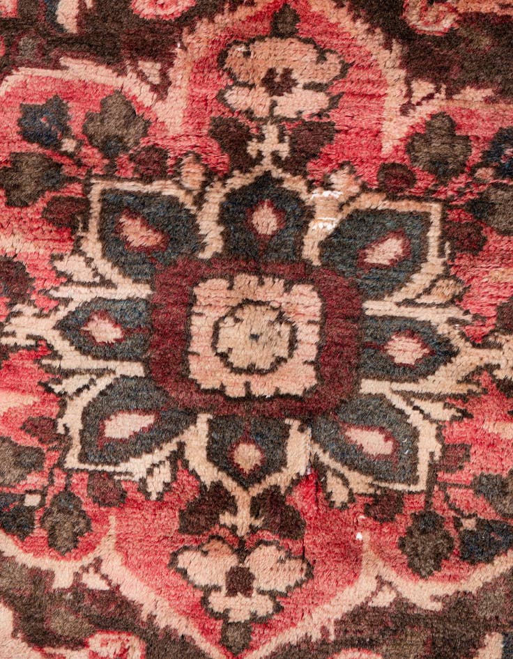 Detail image of  3' 4 x 4' 9  Hand Knotted Ultra Vintage Persian Wool Rug