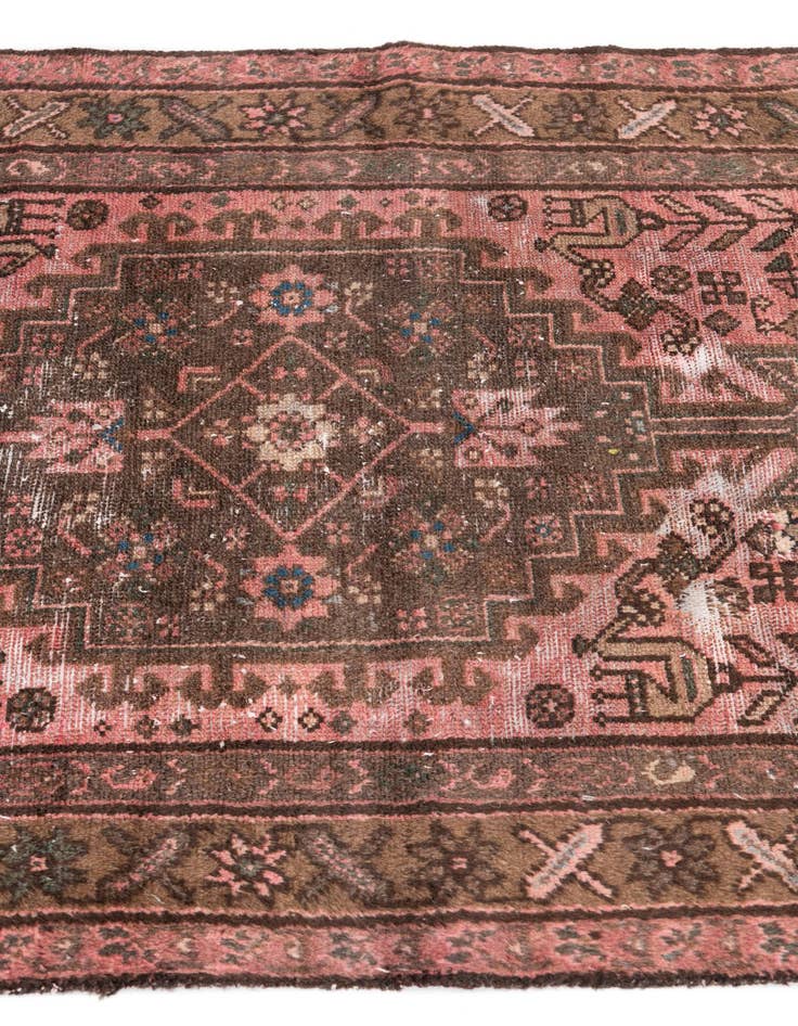 Detail image of  3' 3 x 6' 8  Hand Knotted Ultra Vintage Persian Wool Rug