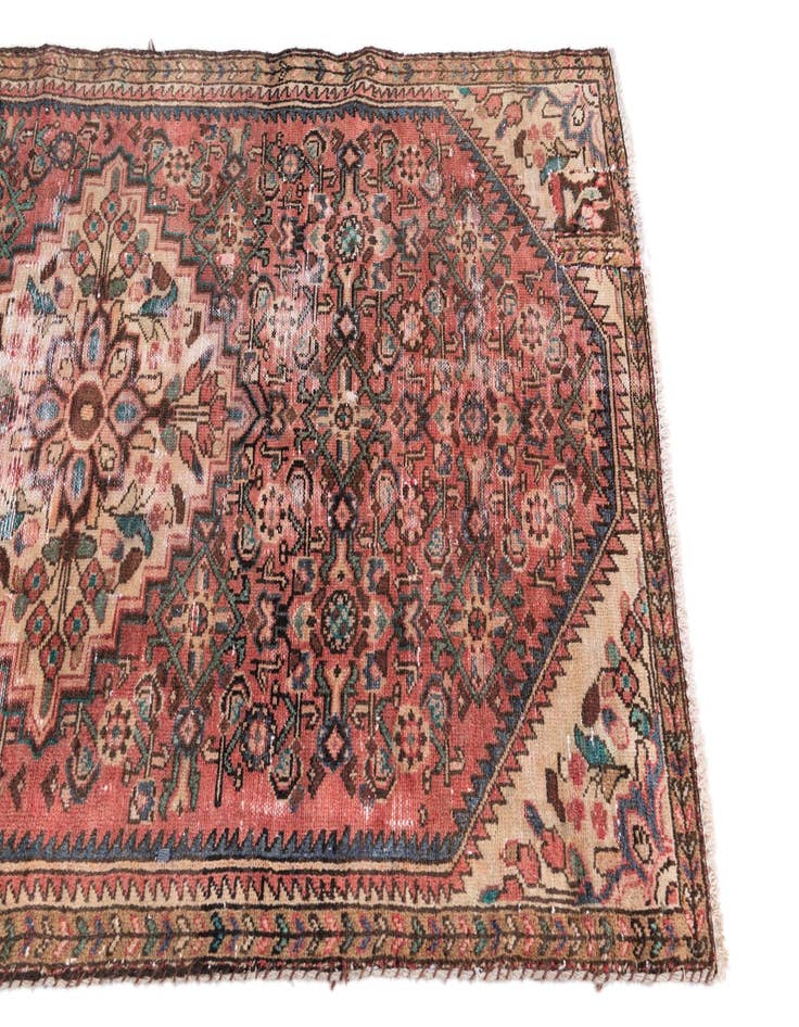 Detail image of  3' 7 x 6' 5  Hand Knotted Ultra Vintage Persian Wool Rug