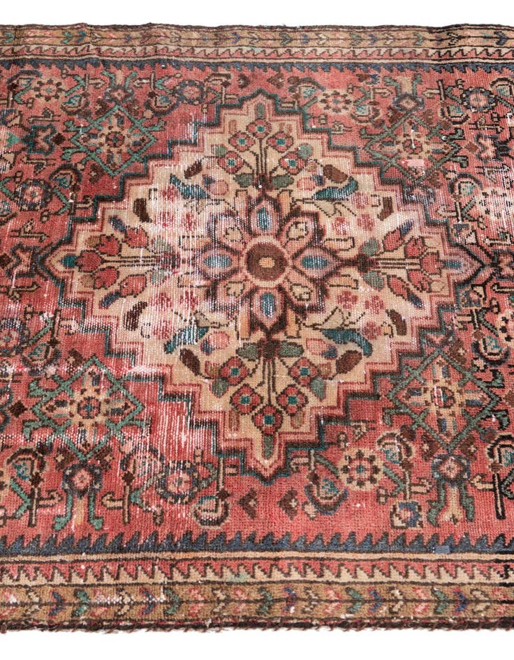 Detail image of  3' 7 x 6' 5  Hand Knotted Ultra Vintage Persian Wool Rug