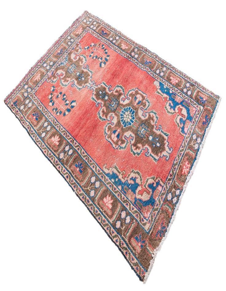 Detail image of  3' 9 x 5' 2  Hand Knotted Ultra Vintage Persian Wool Rug