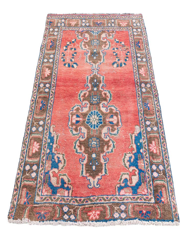 Detail image of  3' 9 x 5' 2  Hand Knotted Ultra Vintage Persian Wool Rug