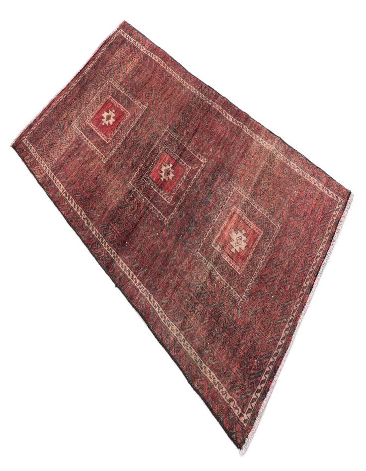 Detail image of  3' x 5' 4  Hand Knotted Ultra Vintage Persian Wool Rug