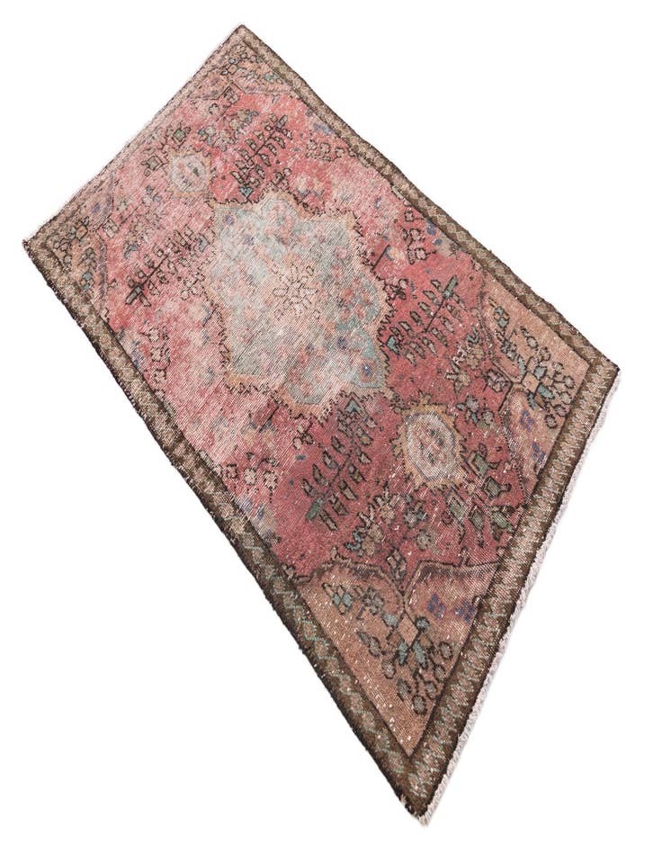 Detail image of  3' 1 x 5'  Hand Knotted Ultra Vintage Persian Wool Rug