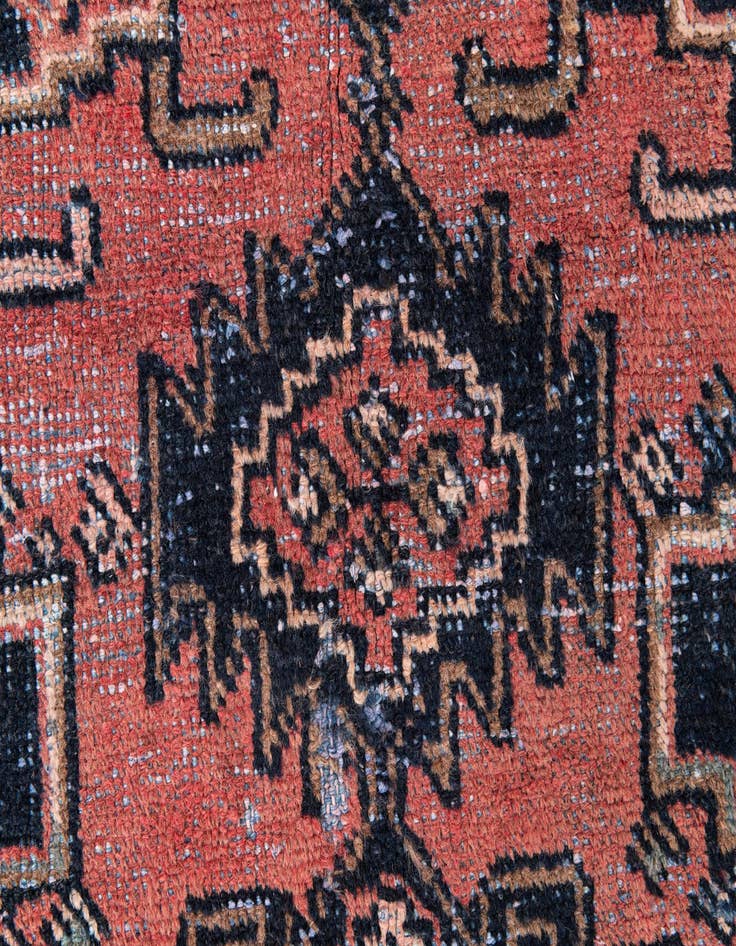 Detail image of  3' 4 x 4' 8  Hand Knotted Ultra Vintage Persian Wool Rug