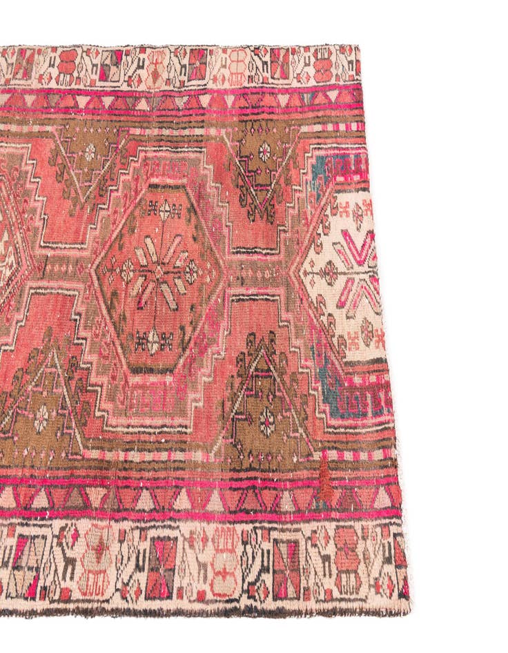 Detail image of  3' 3 x 4' 2  Hand Knotted Ultra Vintage Persian Wool Rug