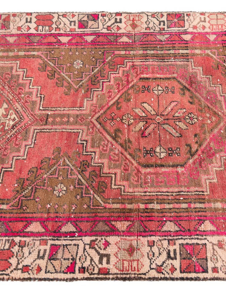 Detail image of  3' 3 x 4' 2  Hand Knotted Ultra Vintage Persian Wool Rug