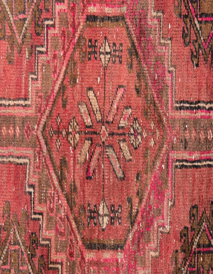 Detail image of  3' 3 x 4' 2  Hand Knotted Ultra Vintage Persian Wool Rug
