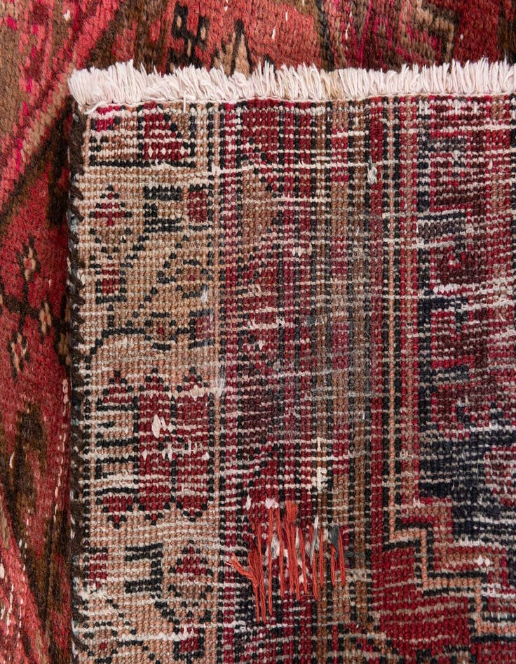 Detail image of  3' 3 x 4' 2  Hand Knotted Ultra Vintage Persian Wool Rug