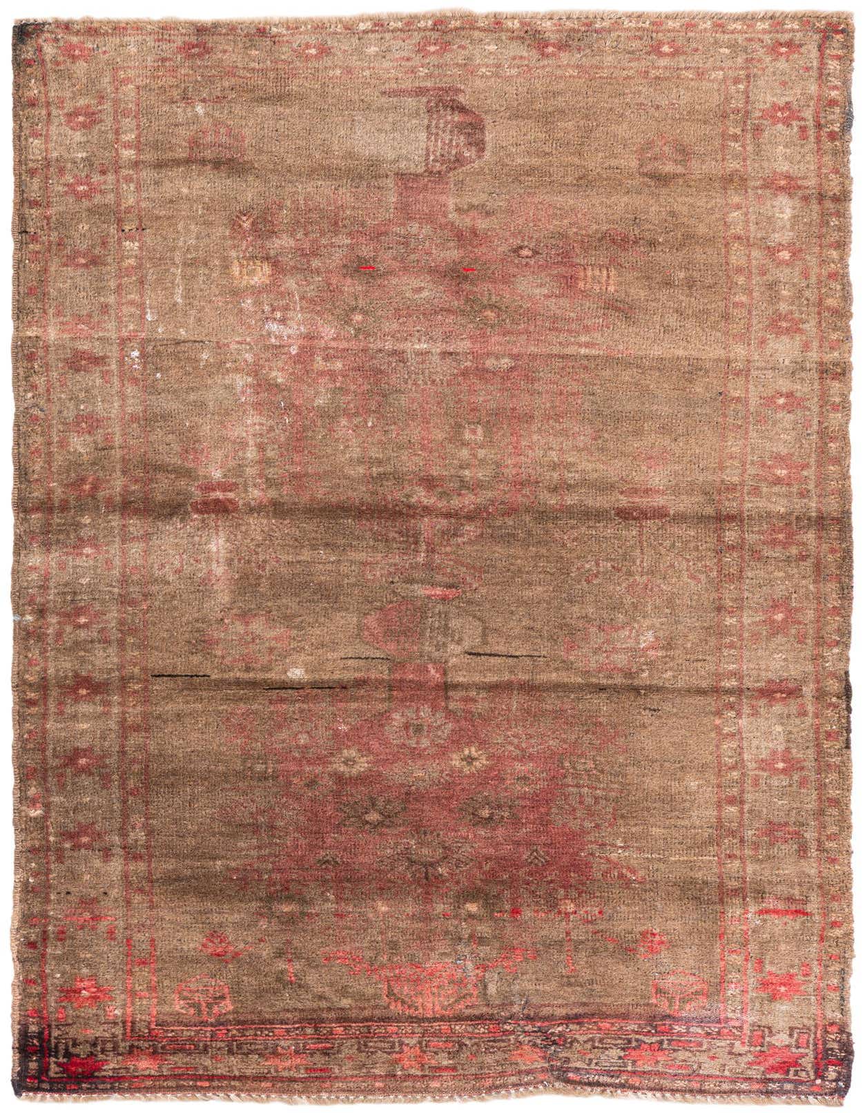 Primary image  2' 9 x 4' 5  Hand Knotted Ultra Vintage Persian Wool Rug