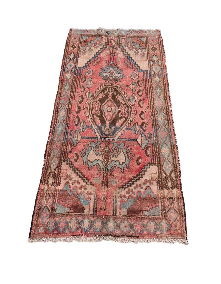 Detail image of  3' 6 x 5' 6  Hand Knotted Ultra Vintage Persian Wool Rug