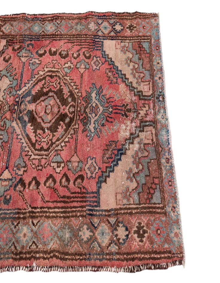 Detail image of  3' 6 x 5' 6  Hand Knotted Ultra Vintage Persian Wool Rug