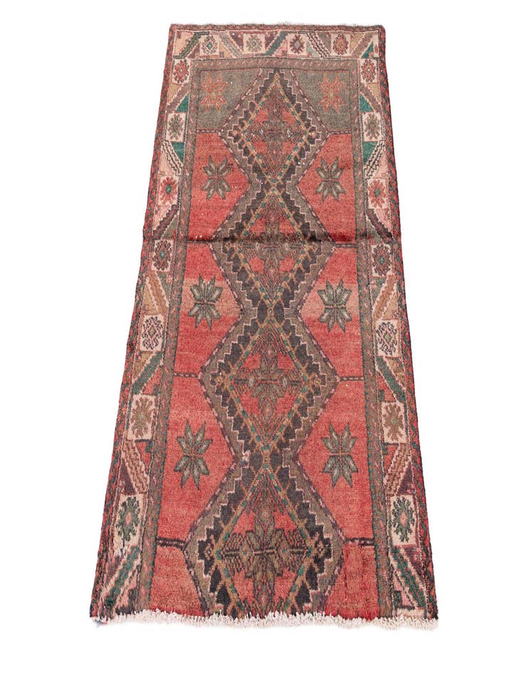 Detail image of  3' 1 x 4' 6  Hand Knotted Ultra Vintage Persian Wool Rug