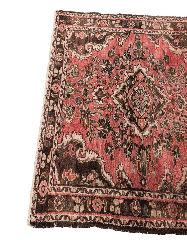 Detail image of  3' 5 x 4' 9  Hand Knotted Ultra Vintage Persian Wool Rug