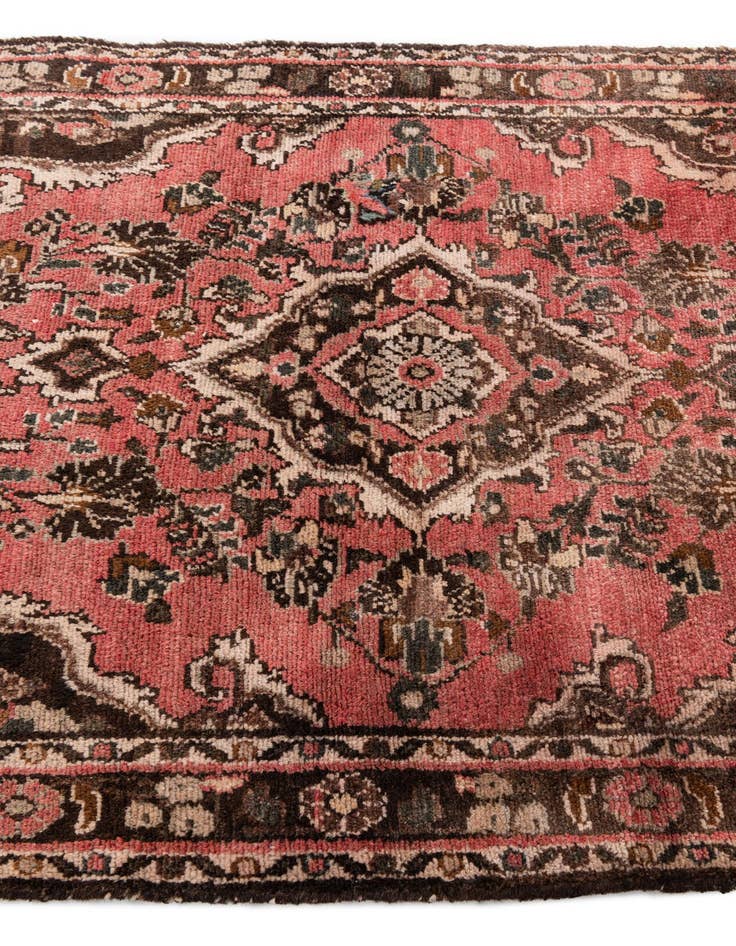 Detail image of  3' 5 x 4' 9  Hand Knotted Ultra Vintage Persian Wool Rug