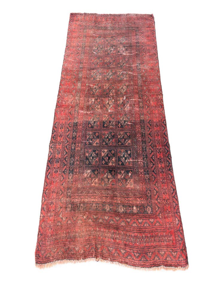 Detail image of  3' 9 x 5' 7  Hand Knotted Ultra Vintage Persian Wool Rug