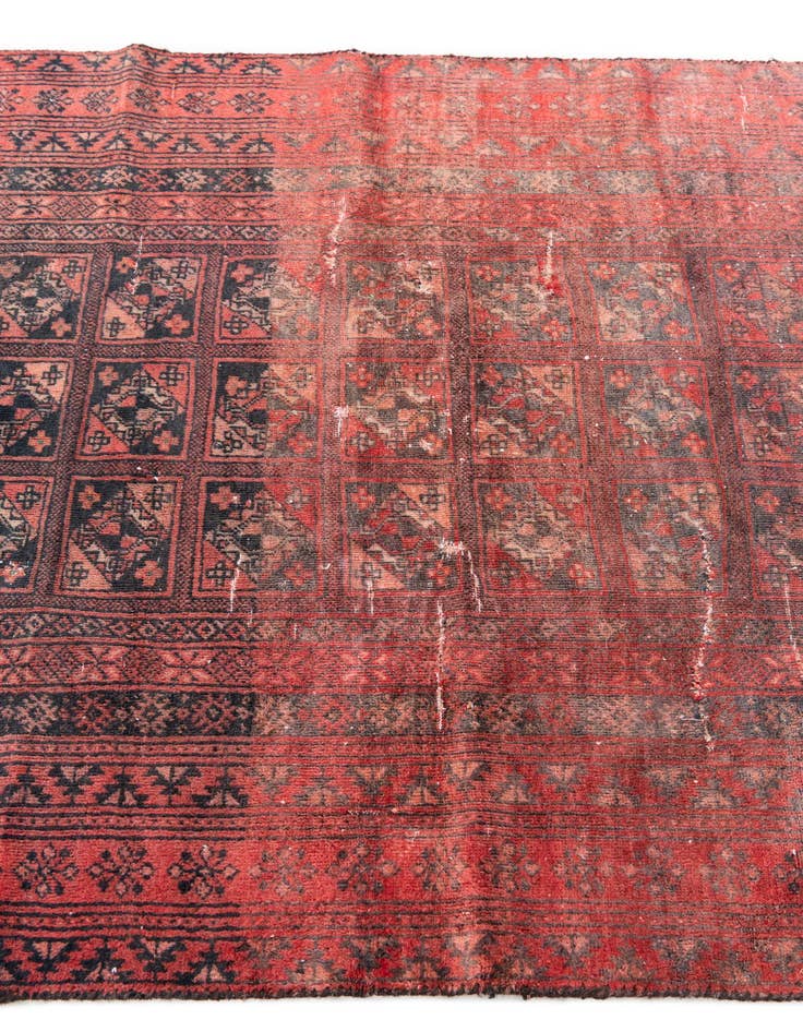 Detail image of  3' 9 x 5' 7  Hand Knotted Ultra Vintage Persian Wool Rug