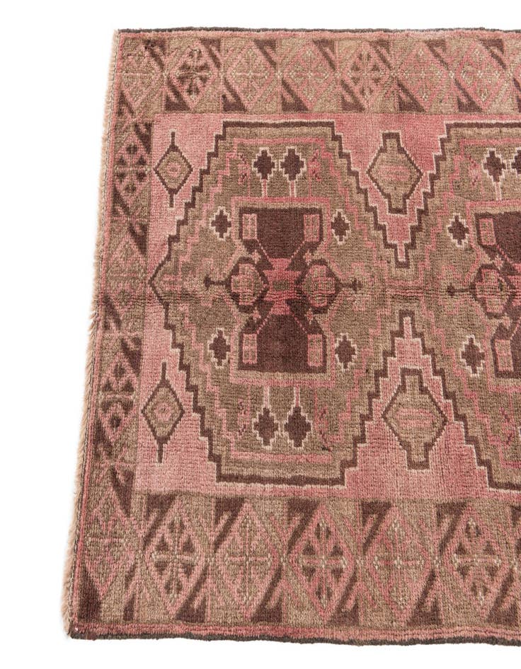 Detail image of  2' 9 x 4' 9  Hand Knotted Ultra Vintage Persian Wool Rug