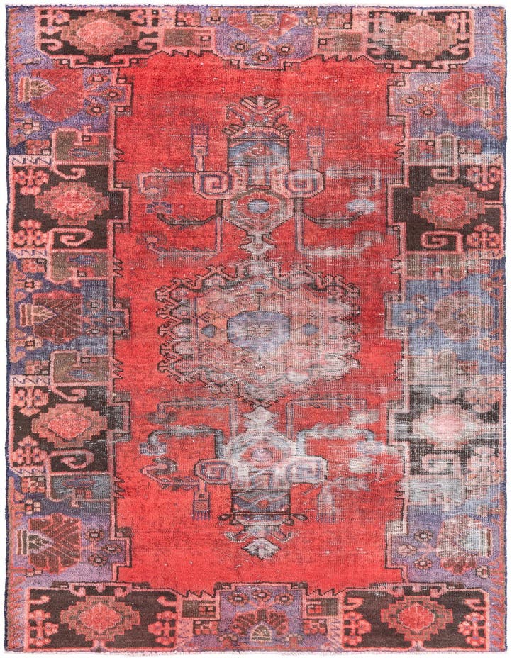  4' x 7' 6  Hand Knotted Ultra Vintage Persian W...