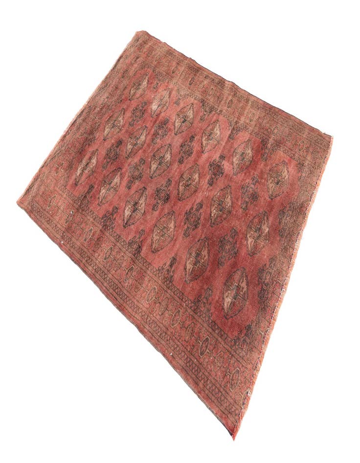 Detail image of  3' 3 x 4' 3  Hand Knotted Ultra Vintage Persian Wool Rug