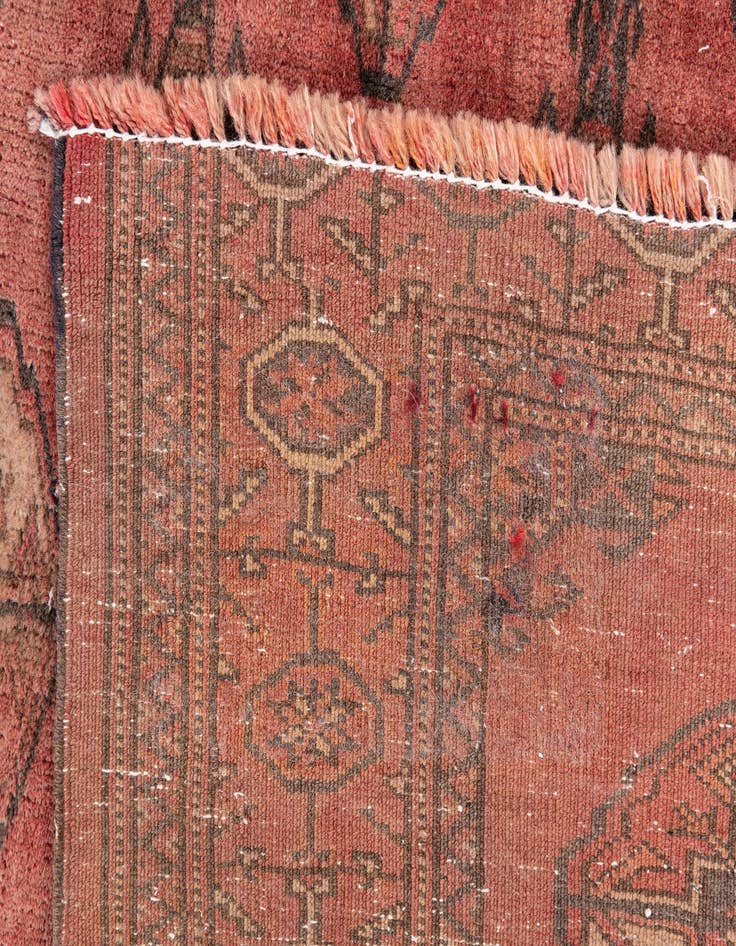 Detail image of  3' 3 x 4' 3  Hand Knotted Ultra Vintage Persian Wool Rug