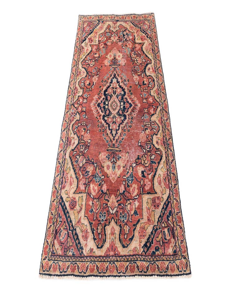 Detail image of  3' 3 x 5' 6  Hand Knotted Ultra Vintage Persian Wool Rug