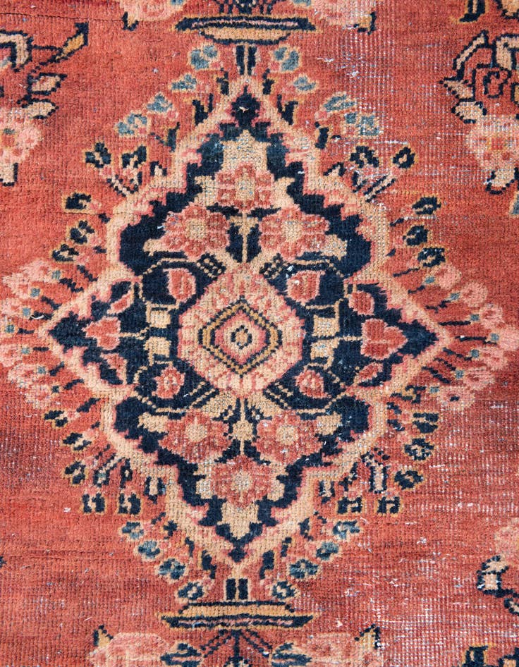 Detail image of  3' 3 x 5' 6  Hand Knotted Ultra Vintage Persian Wool Rug