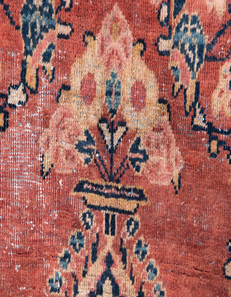 Detail image of  3' 3 x 5' 6  Hand Knotted Ultra Vintage Persian Wool Rug