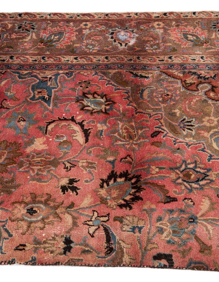 Detail image of 3' 9 x 5' 10 Hand Knotted Ultra Vintage Persian Wool Rug