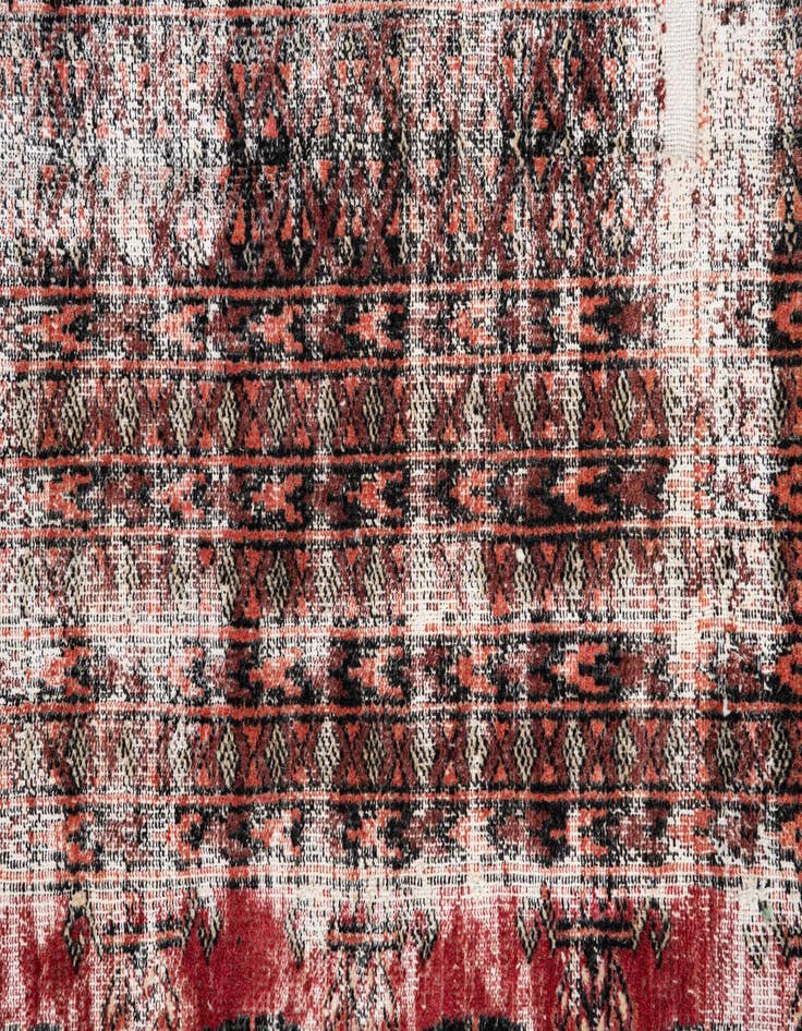 Detail image of  6' 9 x 10'  Hand Knotted Ultra Vintage Persian Wool Rug