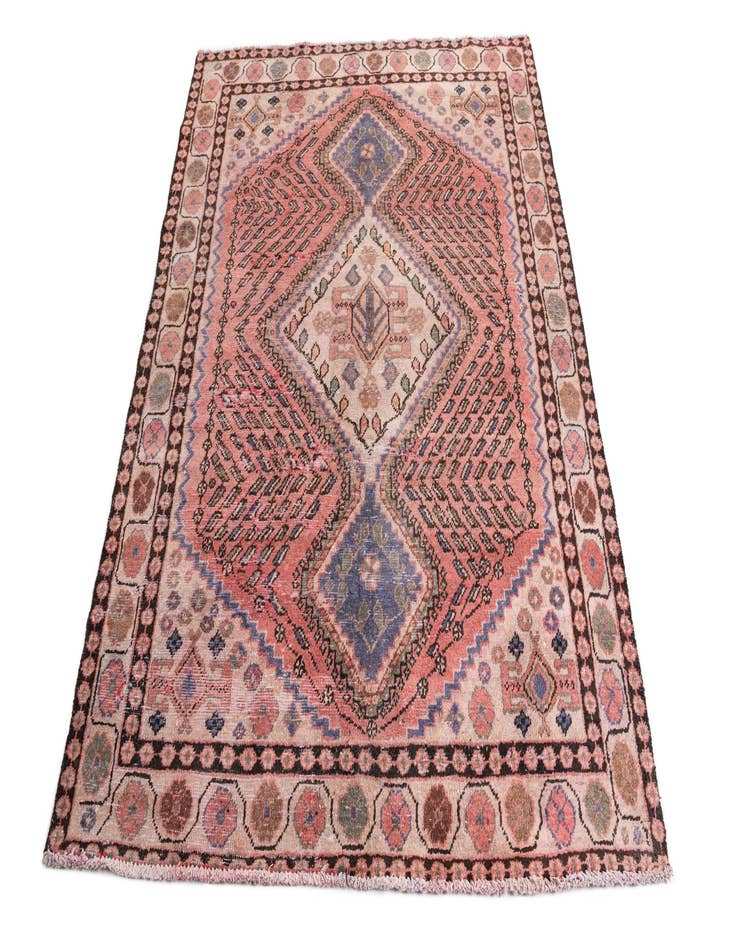 Detail image of  5' 2 x 6' 6  Hand Knotted Ultra Vintage Persian Wool Rug