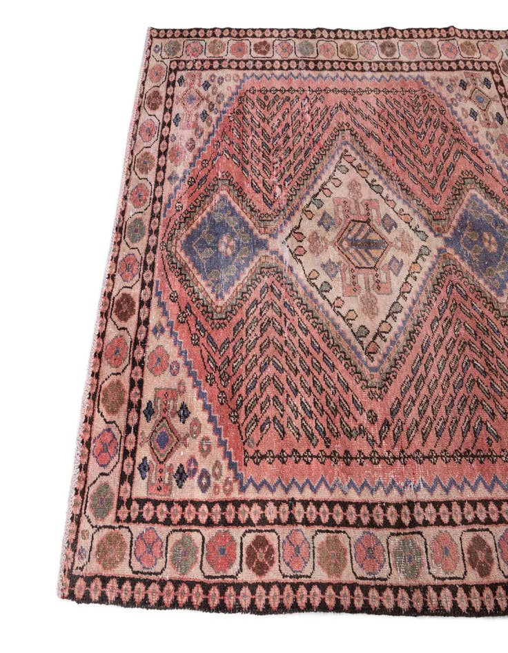 Detail image of  5' 2 x 6' 6  Hand Knotted Ultra Vintage Persian Wool Rug