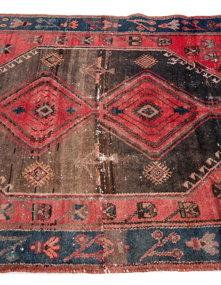 Detail image of  4' 2 x 5' 5  Hand Knotted Ultra Vintage Persian Wool Rug