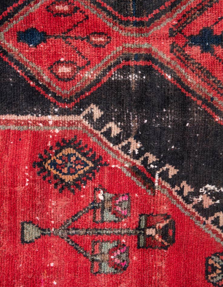 Detail image of  4' 2 x 5' 5  Hand Knotted Ultra Vintage Persian Wool Rug