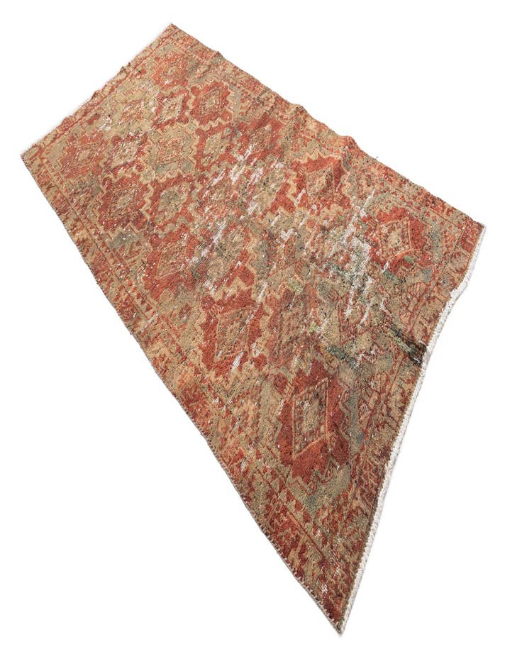 Detail image of  4' x 7' 6  Hand Knotted Ultra Vintage Persian Wool Rug