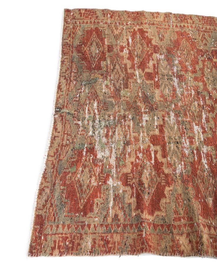 Detail image of  4' x 7' 6  Hand Knotted Ultra Vintage Persian Wool Rug