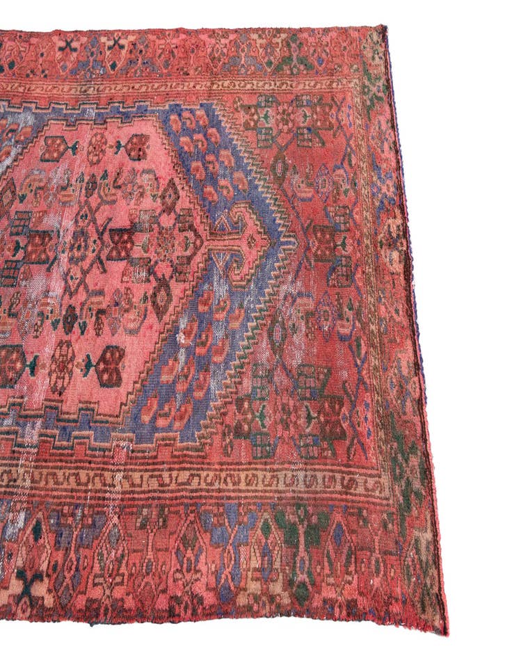 Detail image of  4' x 6' 10  Hand Knotted Ultra Vintage Persian Wool Rug