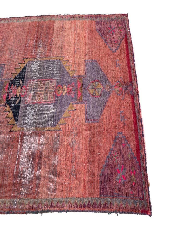 Detail image of  4' 1 x 6' 6  Hand Knotted Ultra Vintage Persian Wool Rug