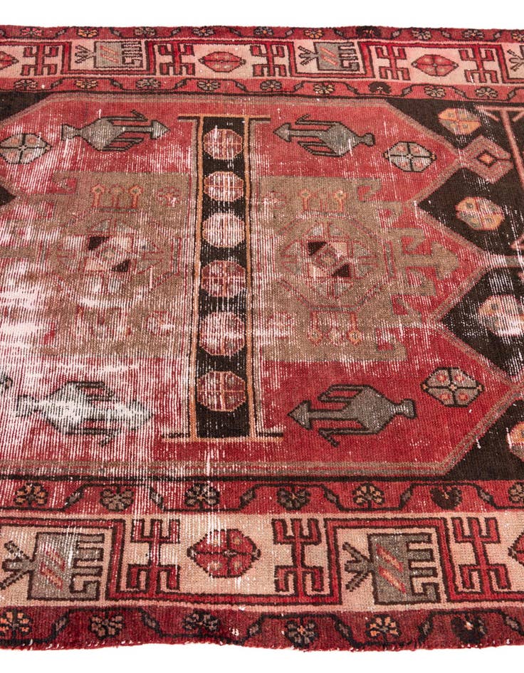 Detail image of  4' 3 x 7' 1  Hand Knotted Ultra Vintage Persian Wool Rug