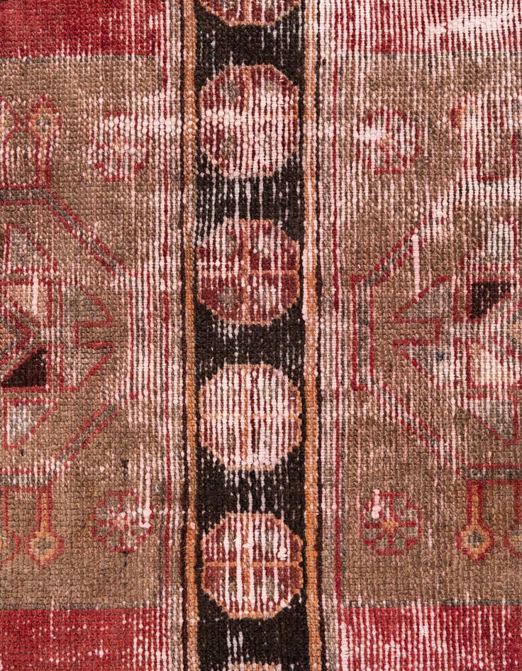 Detail image of  4' 3 x 7' 1  Hand Knotted Ultra Vintage Persian Wool Rug