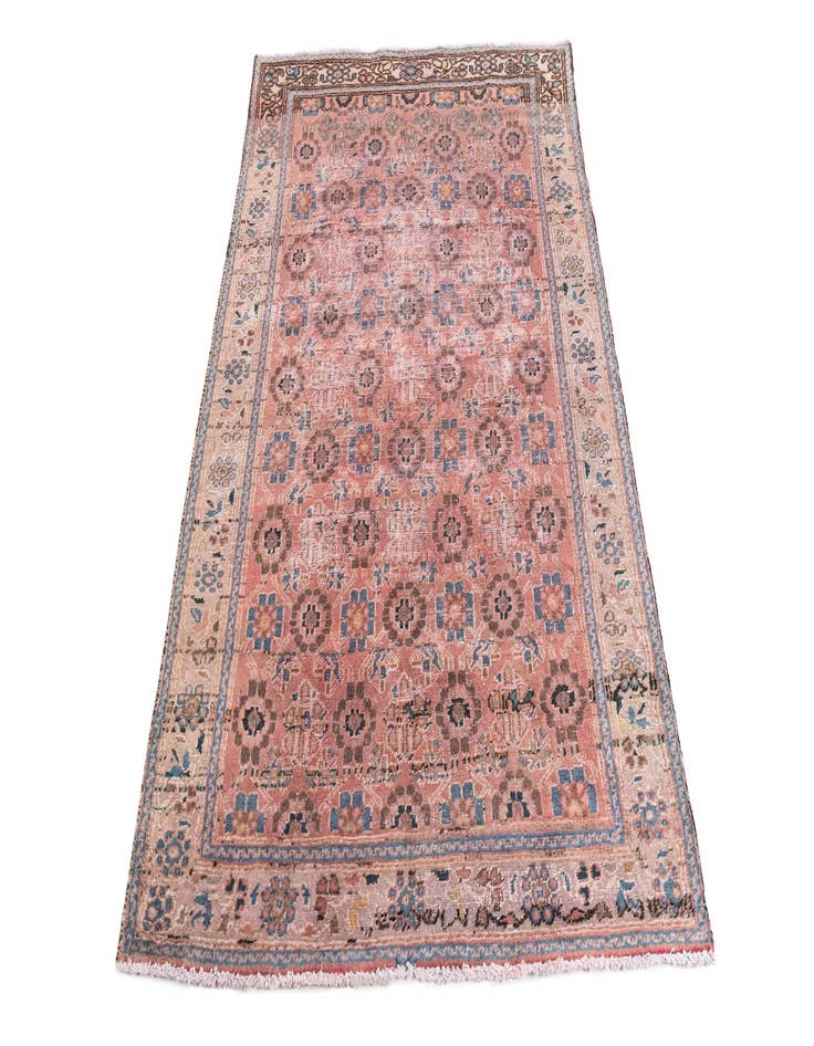 Detail image of  4' 2 x 6' 2  Hand Knotted Ultra Vintage Persian Wool Rug