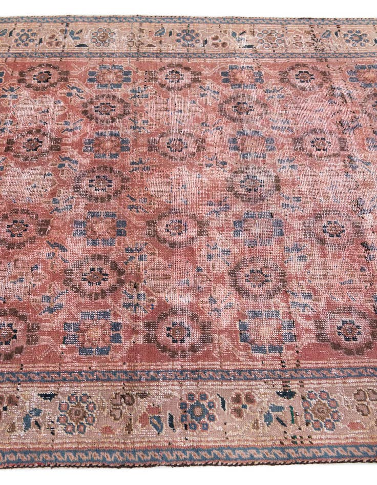 Detail image of  4' 2 x 6' 2  Hand Knotted Ultra Vintage Persian Wool Rug