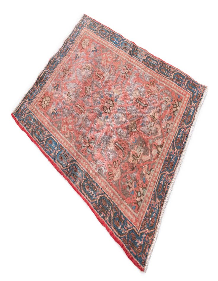 Detail image of  3' 6 x 4' 9  Hand Knotted Ultra Vintage Persian Wool Rug